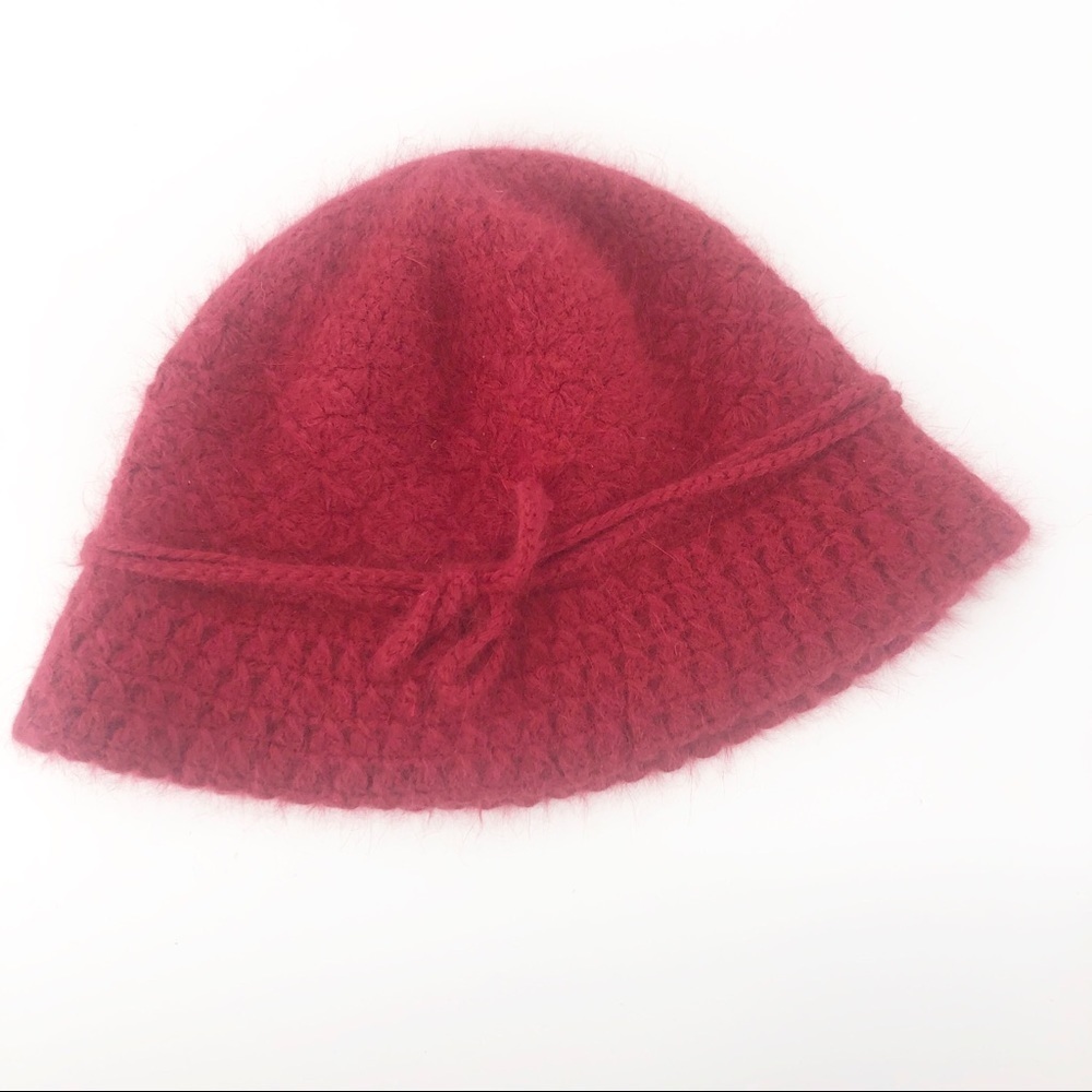 ✅ AUGUST ANGORA‎ BLEND RED WINTER HAT